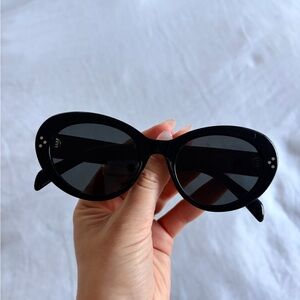 Celine Oval Black Sunglasses
